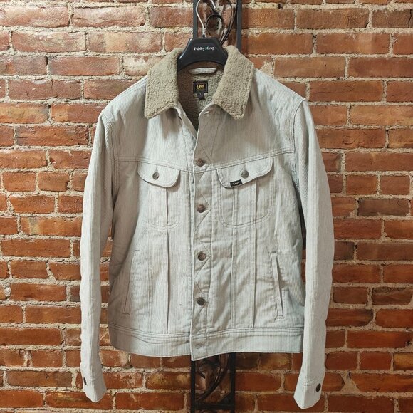 Lee gray corduroy sherpa lined rider jacket NWT - Picture 1 of 13